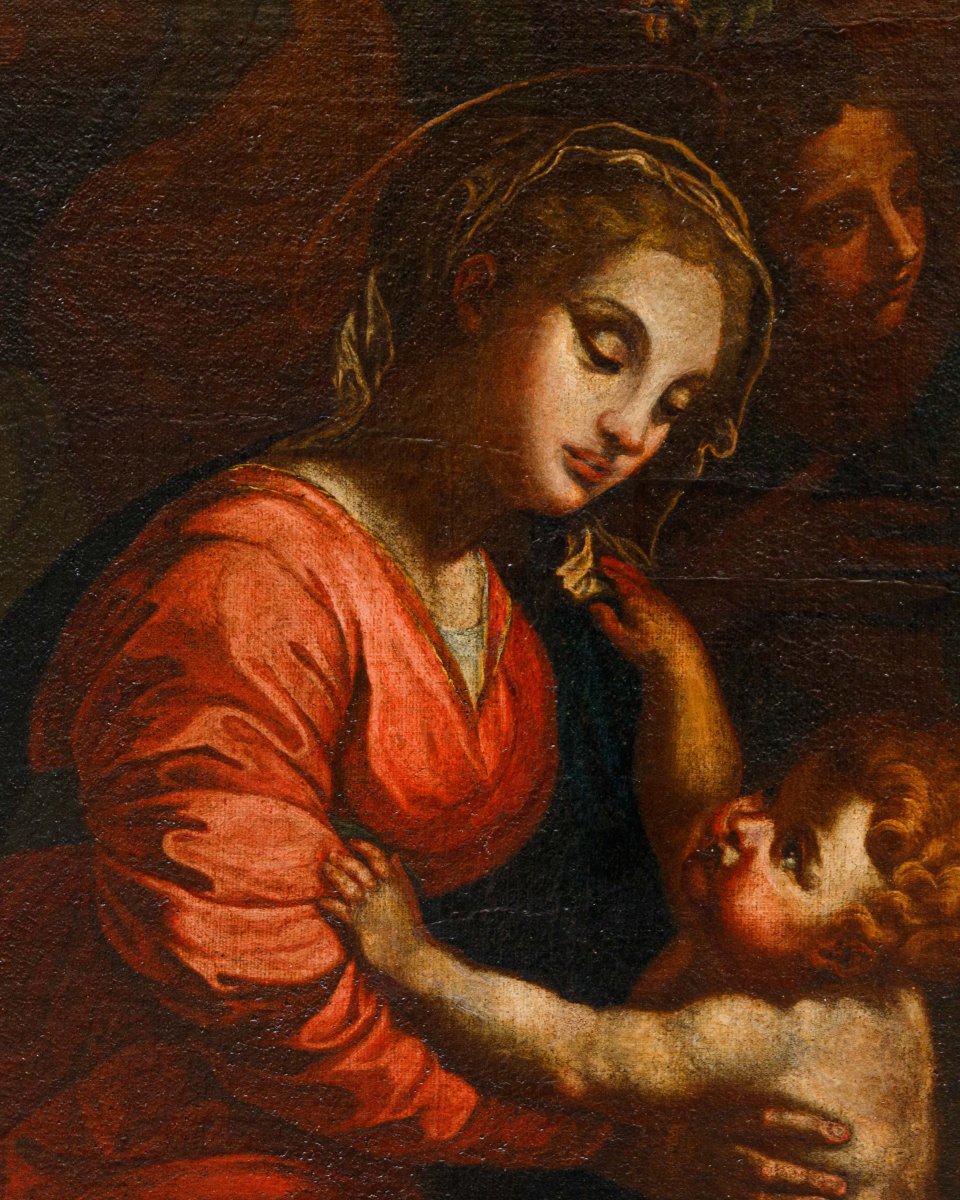 A Follower Of Raffaello Sanzio (urbino, 1483 – Rome, 1520), *the Holy Family*-photo-6