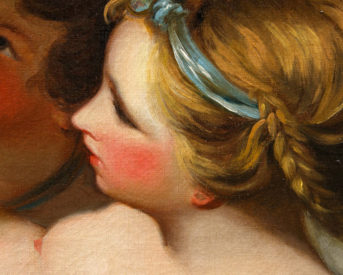 Disciple de Joshua Reynolds (Plympton, 1723 - Londres, 1792), L’éducation de Cupidon-photo-1