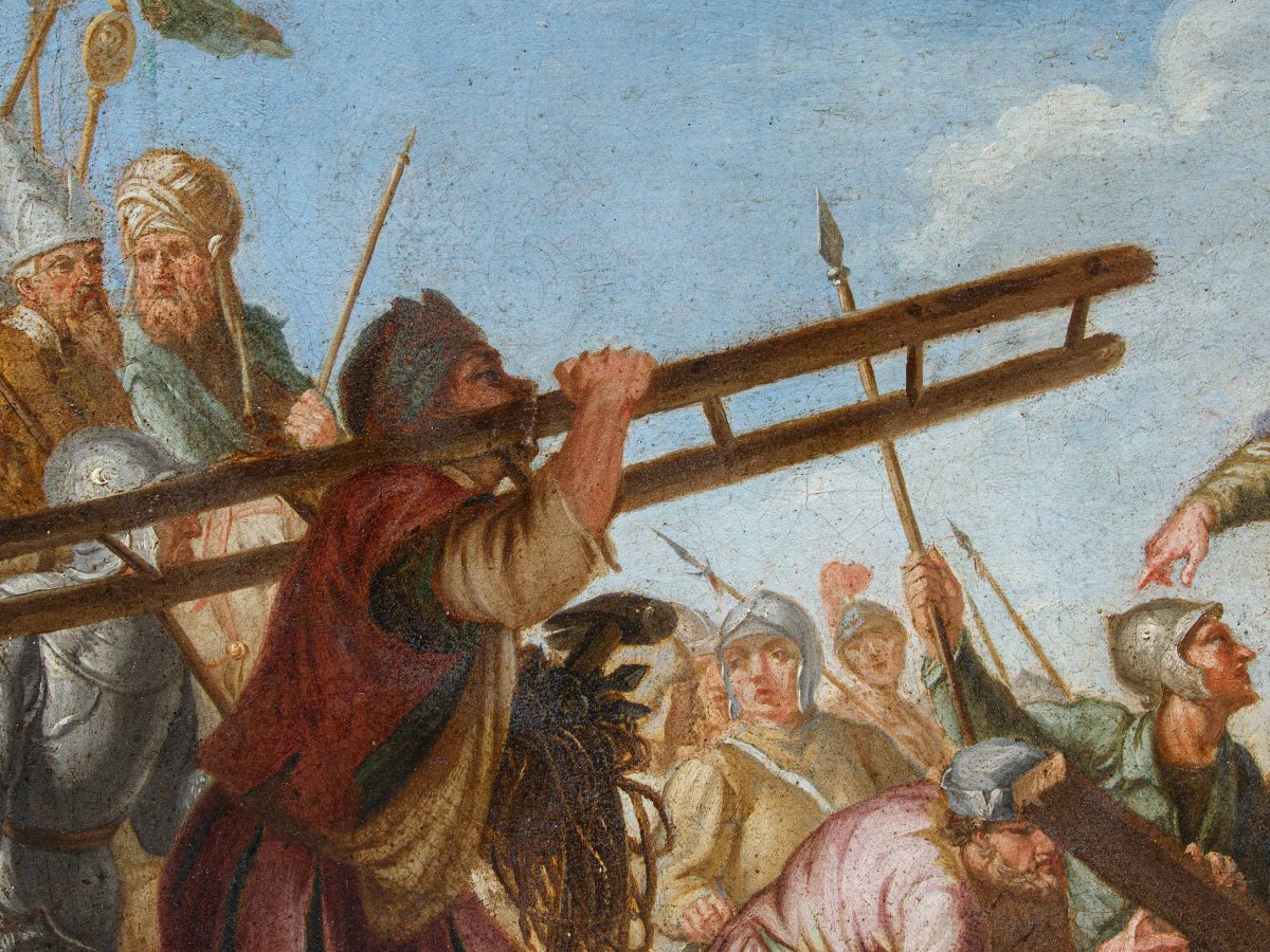 18th-century Venetian School, Christ Meets Veronica On The Way To Calvary-photo-3