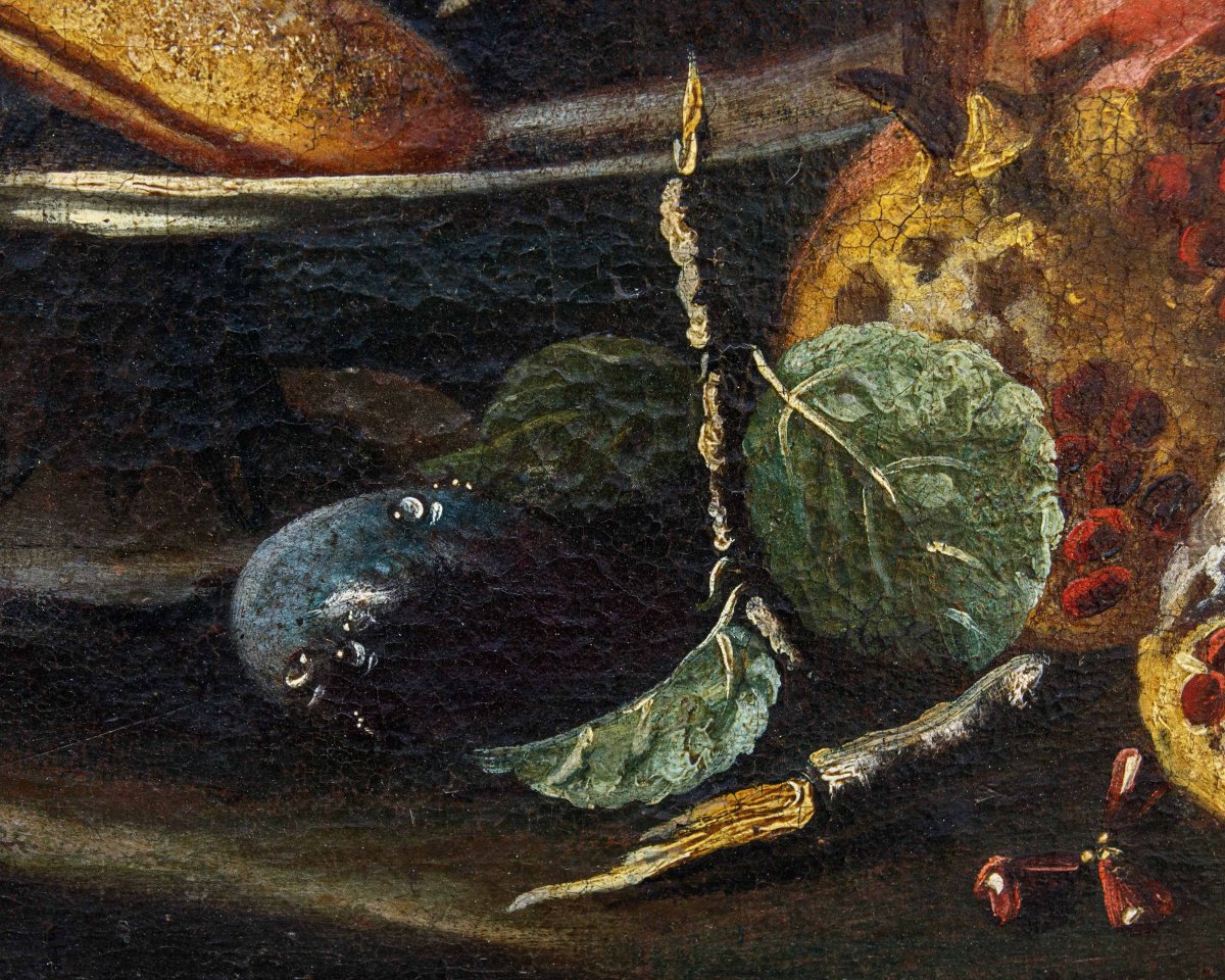 Roman School, 17th Century, Still Life With Pomegranates-photo-4