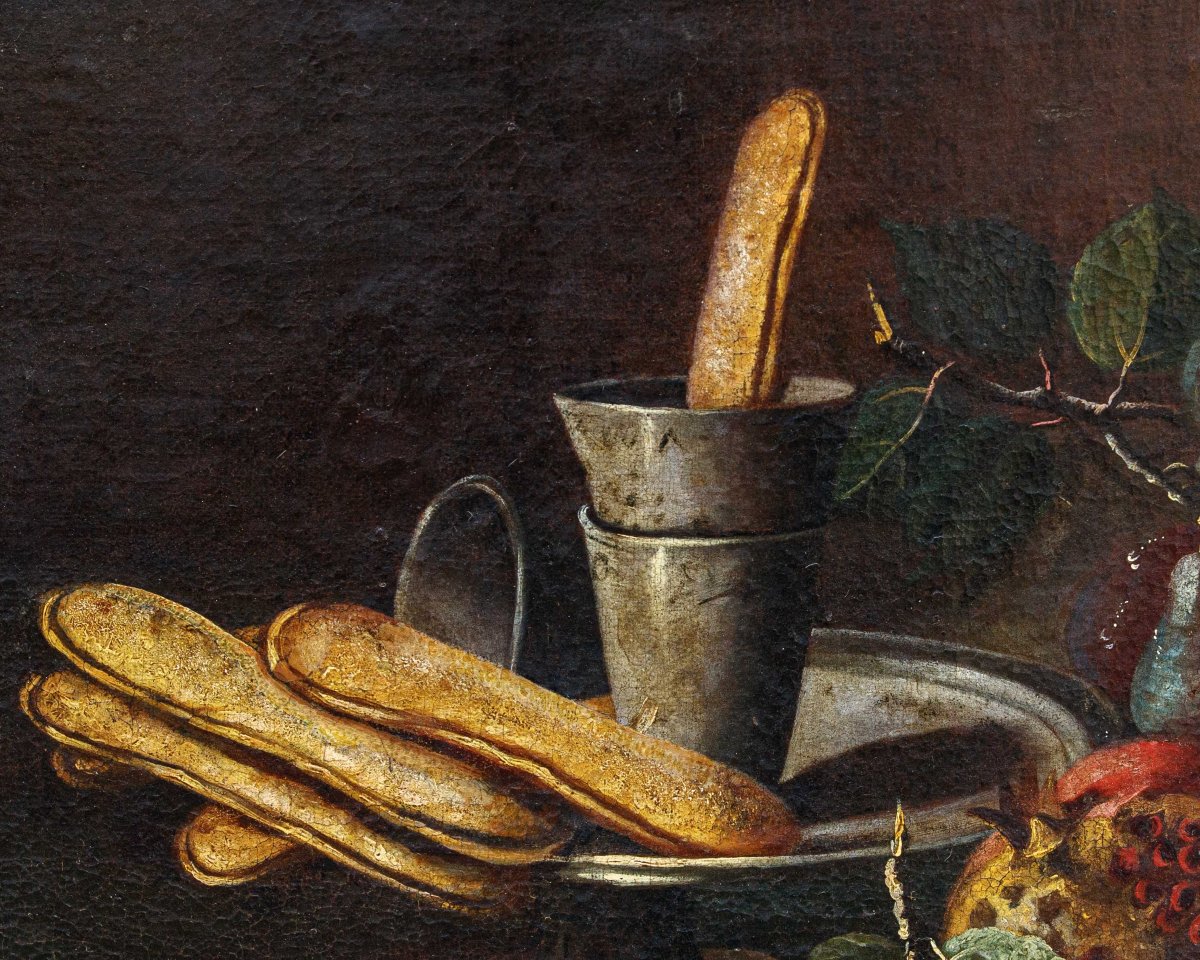Roman School, 17th Century, Still Life With Pomegranates-photo-7