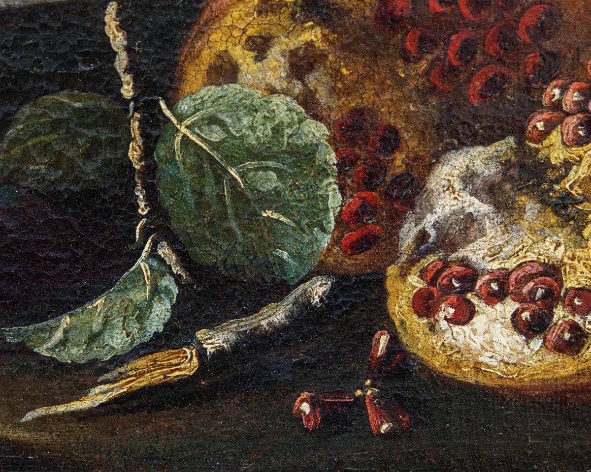 Roman School, 17th Century, Still Life With Pomegranates-photo-8
