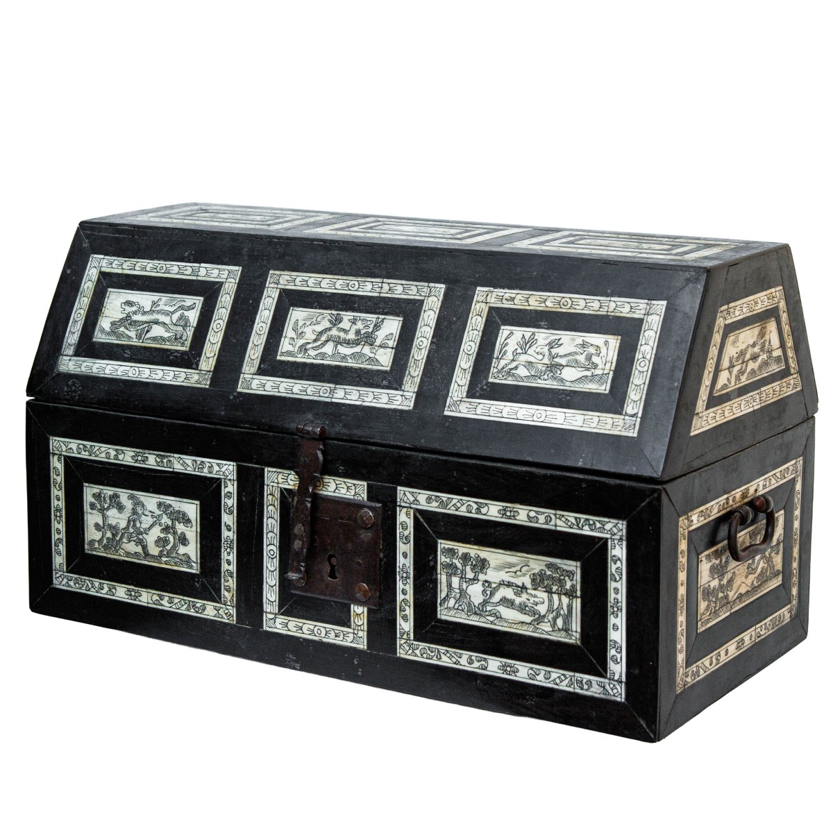 18th Century, Casket With Hunting Scenes