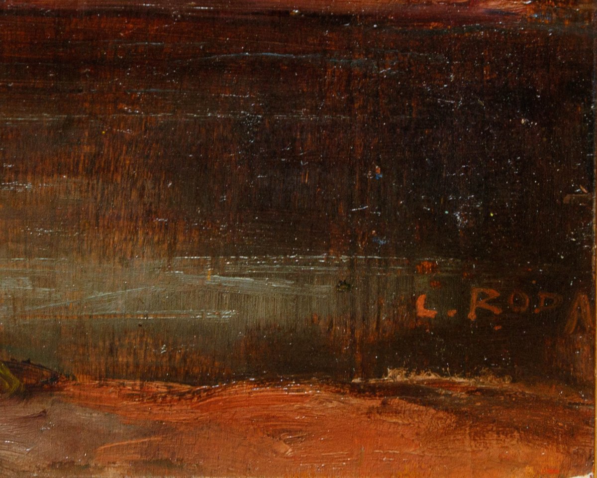 Leonardo Roda (Racconigi, 1868 - Turin, 1933), Paysage de montagne-photo-3