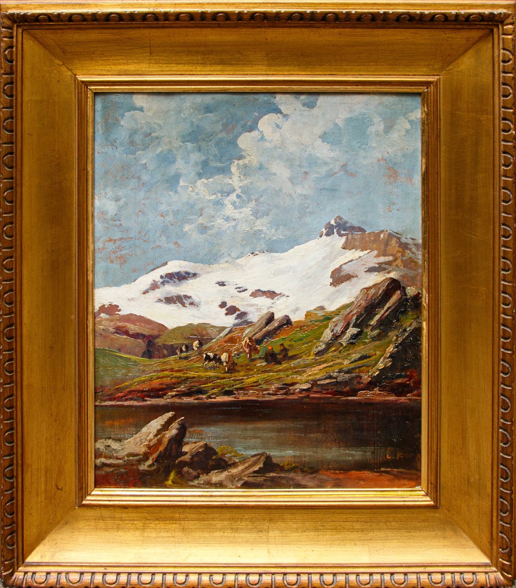 Leonardo Roda (Racconigi, 1868 - Turin, 1933), Paysage de montagne