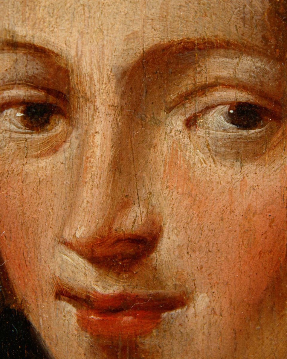 École germano-flamande du XVIIe siècle, Portrait d’une jeune femme-photo-6