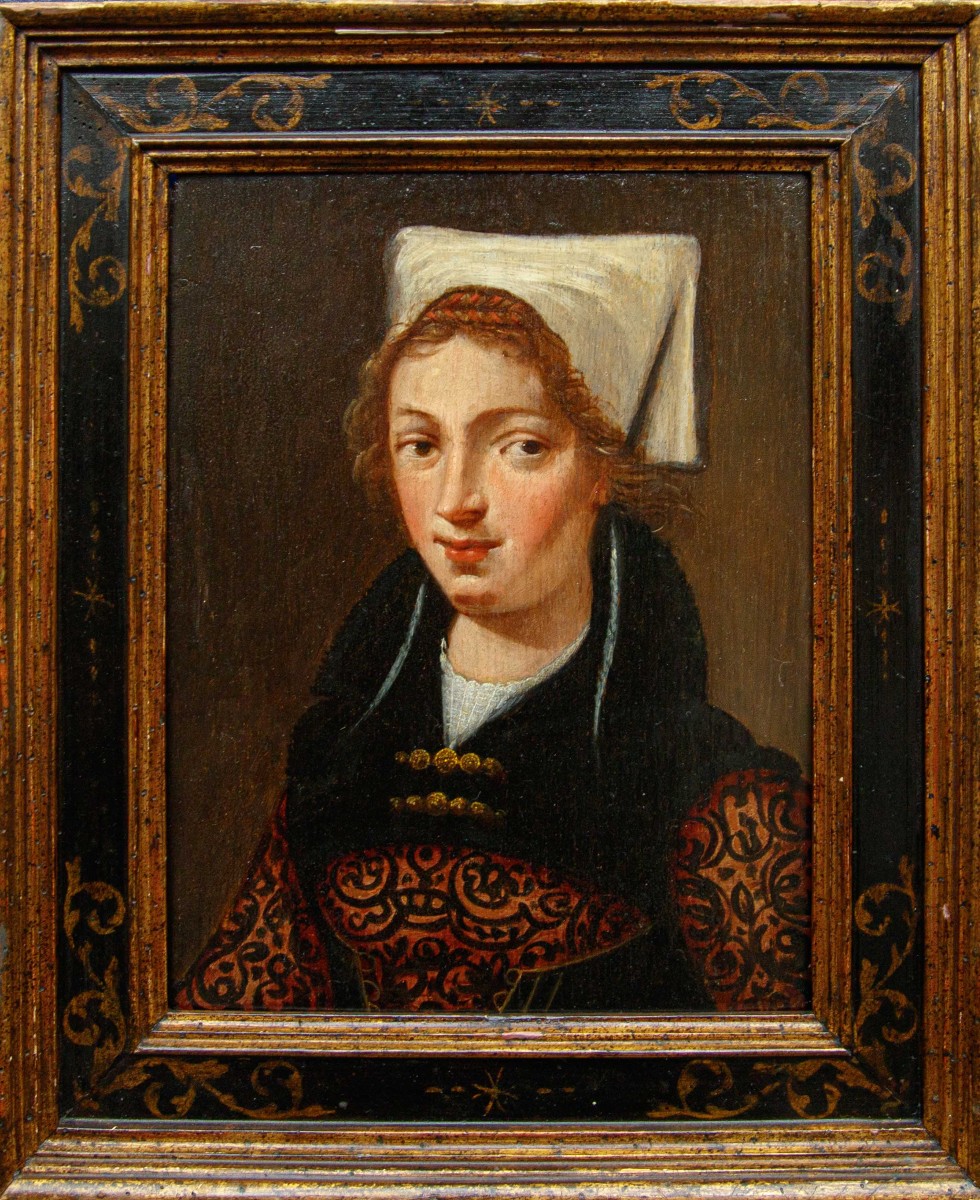 École germano-flamande du XVIIe siècle, Portrait d’une jeune femme