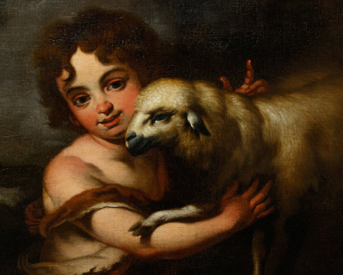 A Follower Of Bartolomé Esteban Murillo (seville, 1617–1682), Saint John The Baptist With The Lamb-photo-5