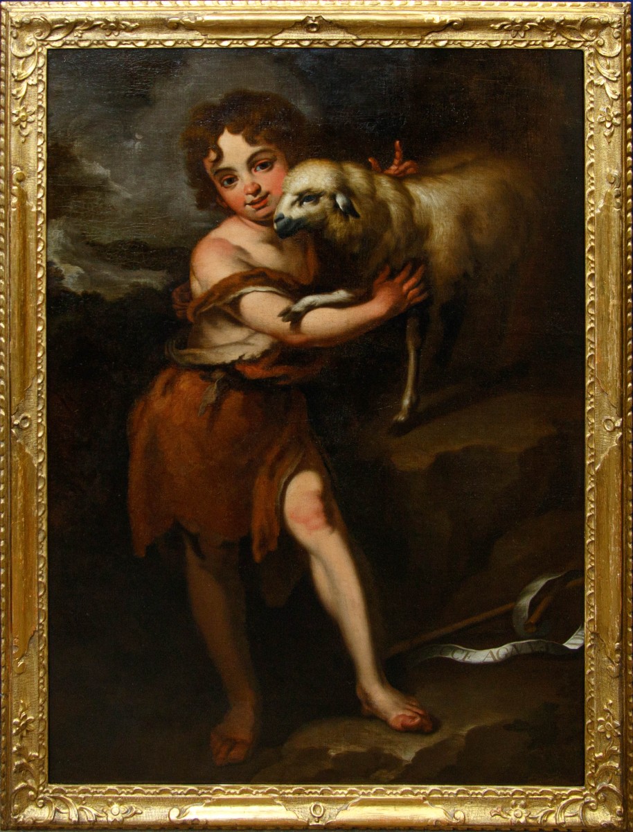 A Follower Of Bartolomé Esteban Murillo (seville, 1617–1682), Saint John The Baptist With The Lamb