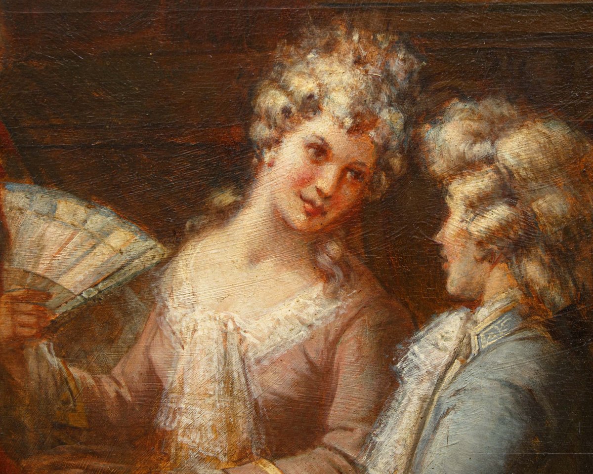 Nazzareno Sidoli (rossoreggio (pc), 1879 – Piacenza, 1969) Performing In The Rococo Parlor-photo-5
