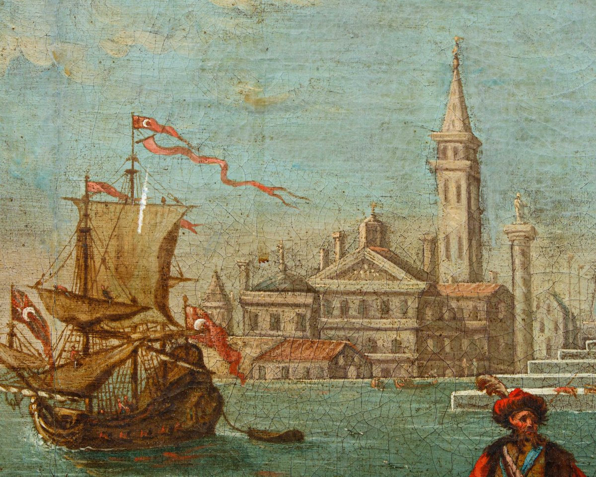 17th-century Venetian Painter, Architectural Capriccio-photo-5