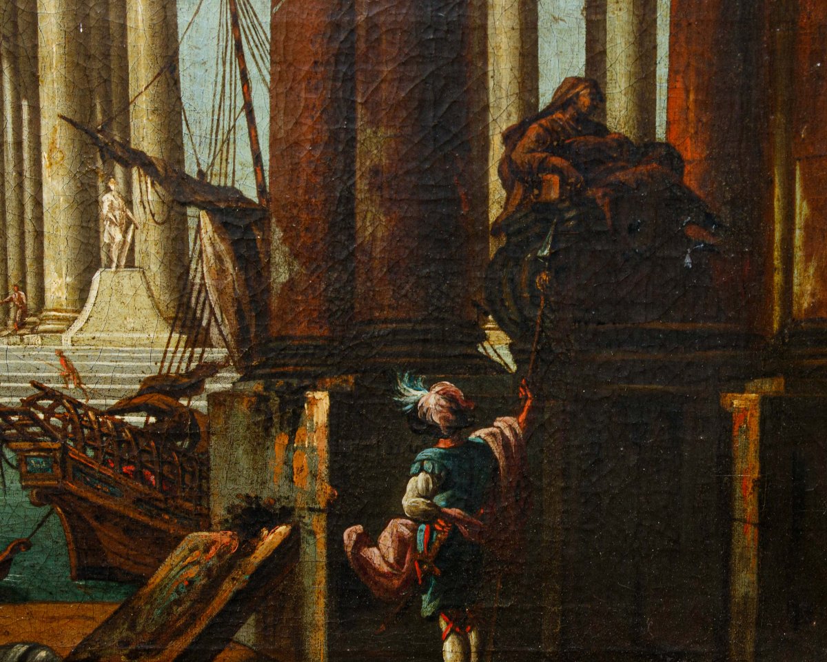17th-century Venetian Painter, Architectural Capriccio-photo-6