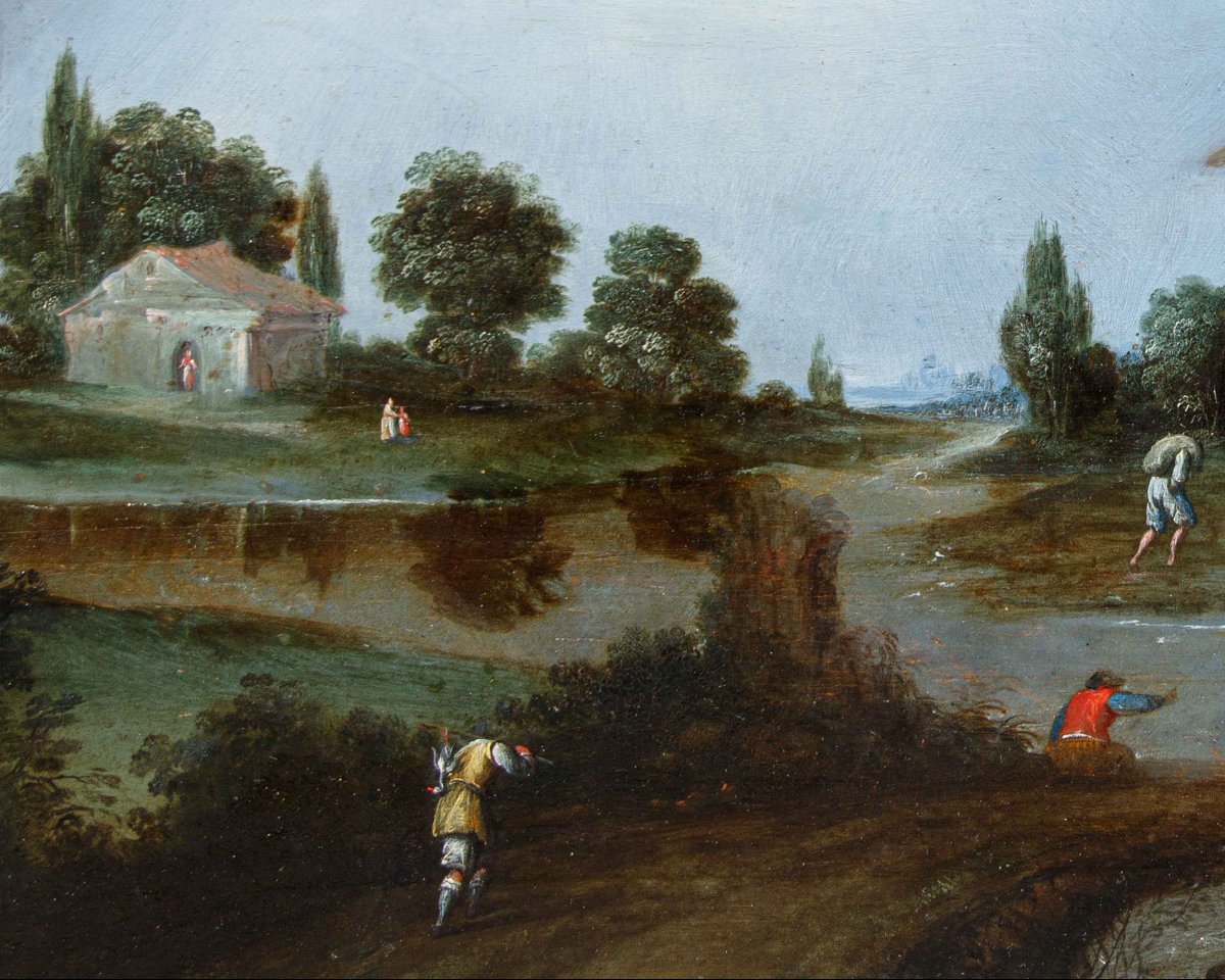 Carlo Antonio Procaccini (Bologne, 1571 - Milan ? post 1628), Tobiolo et l’ange dans un paysage-photo-2