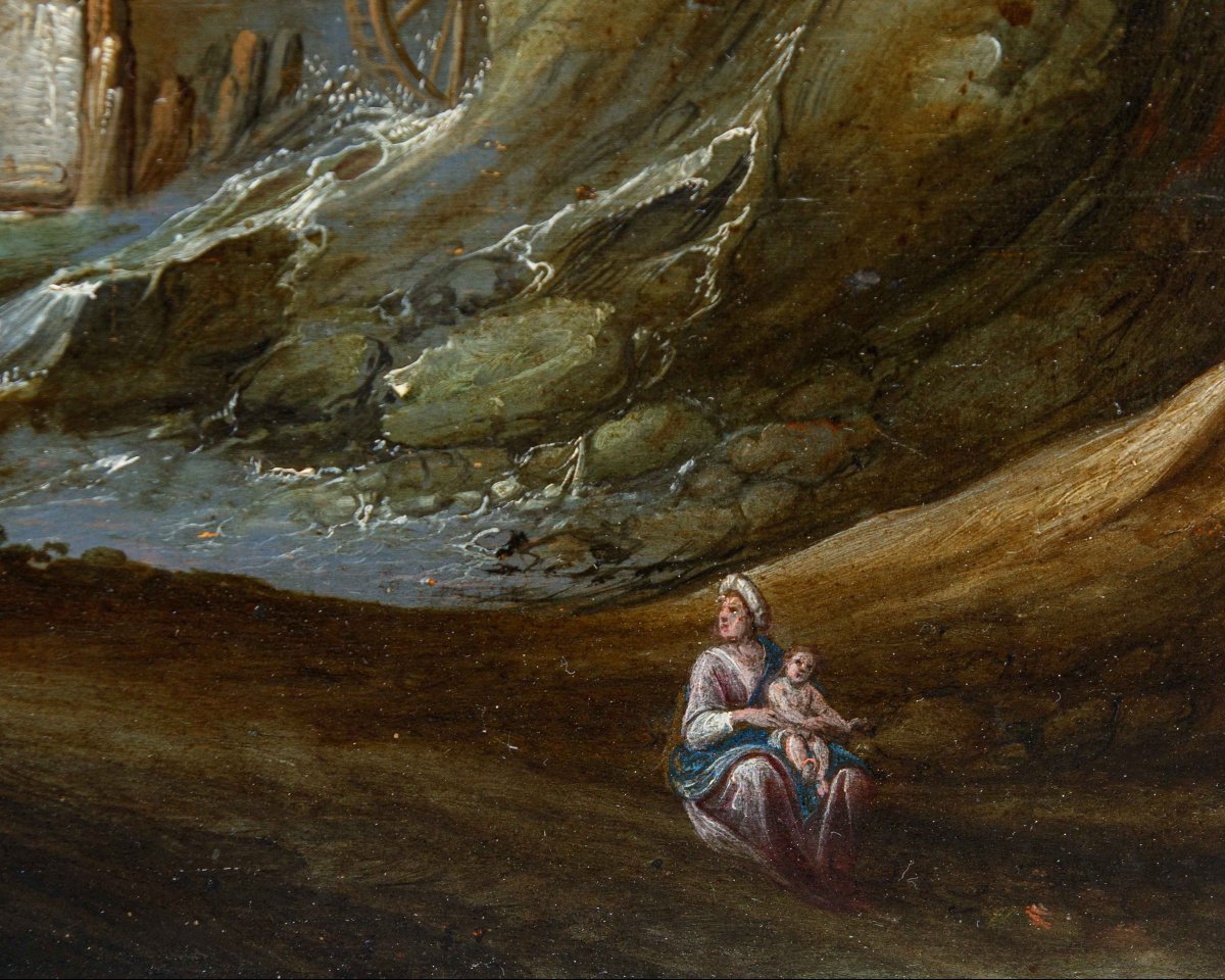 Carlo Antonio Procaccini (Bologne, 1571 - Milan ? post 1628), Tobiolo et l’ange dans un paysage-photo-5