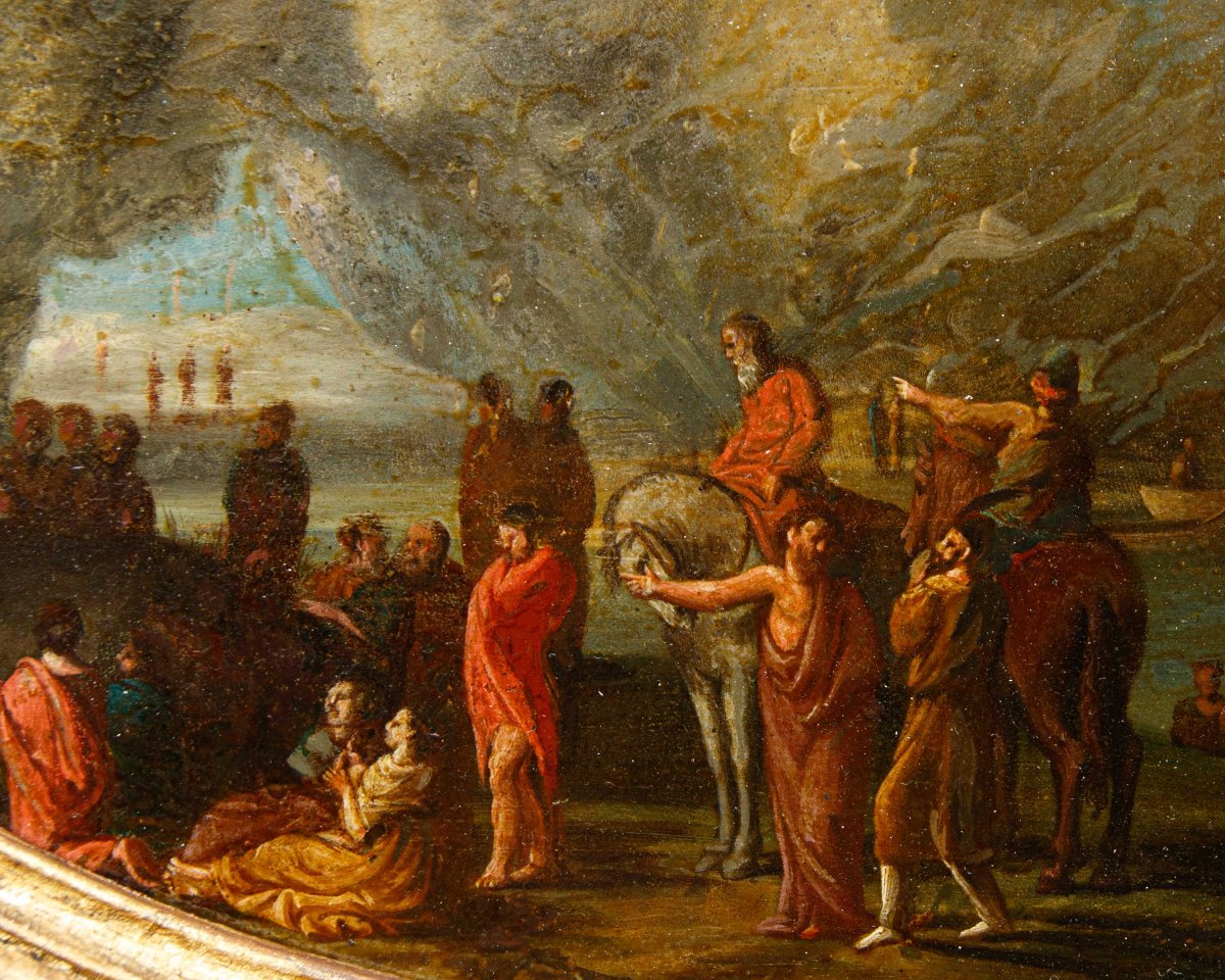 Flemish Master From The First Half Of The 18th Century, *the Sermon Of John The Baptist*-photo-5