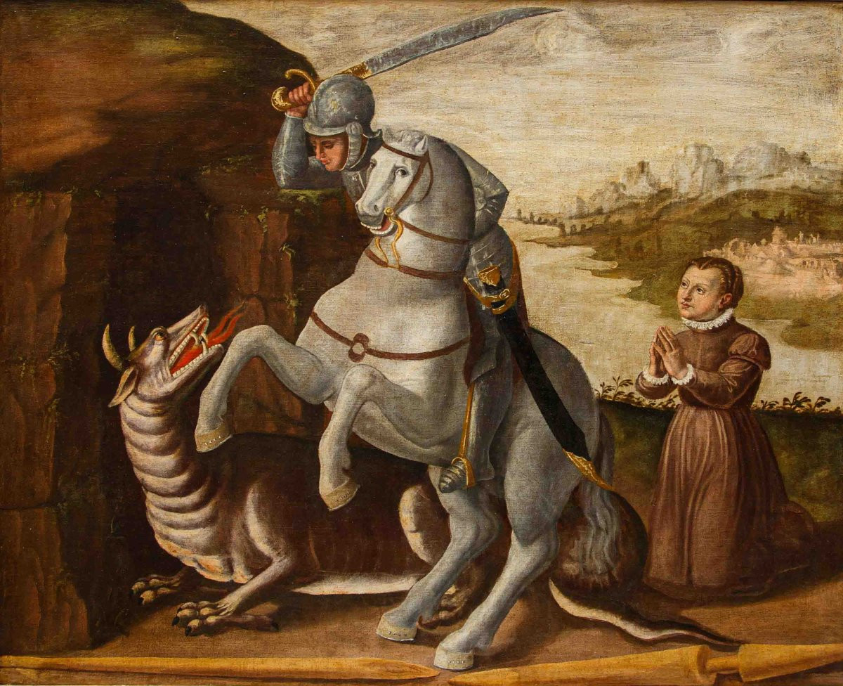 Fin du XVe siècle, début du XVIe siècle, Saint-Georges et le dragon -photo-3