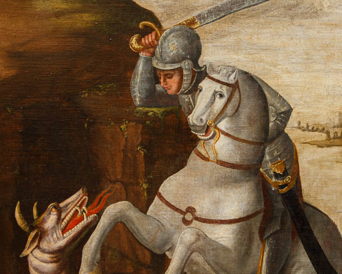 Fin du XVe siècle, début du XVIe siècle, Saint-Georges et le dragon -photo-2