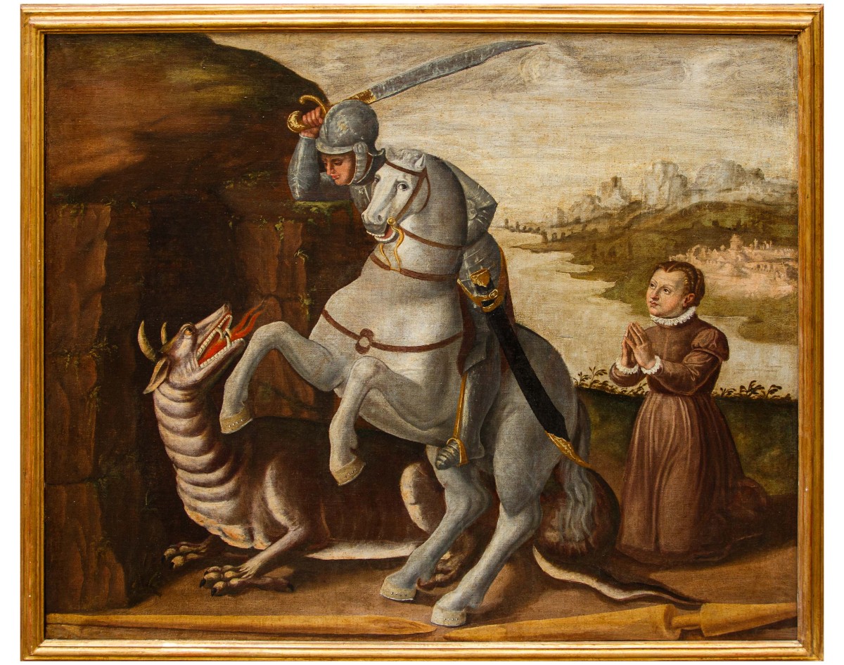 Fin du XVe siècle, début du XVIe siècle, Saint-Georges et le dragon 