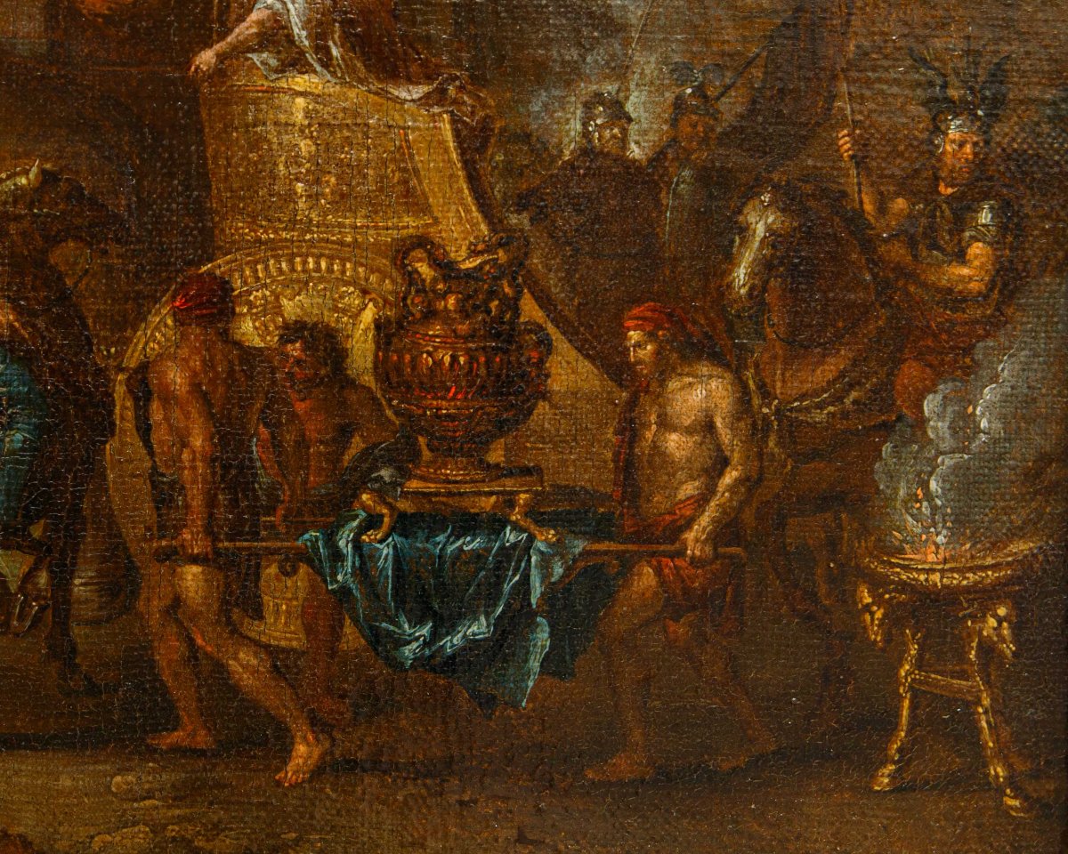 A Follower Of Charles Le Brun (paris, 1619–1690), The Entry Of Alexander The Great Into Babylon-photo-1