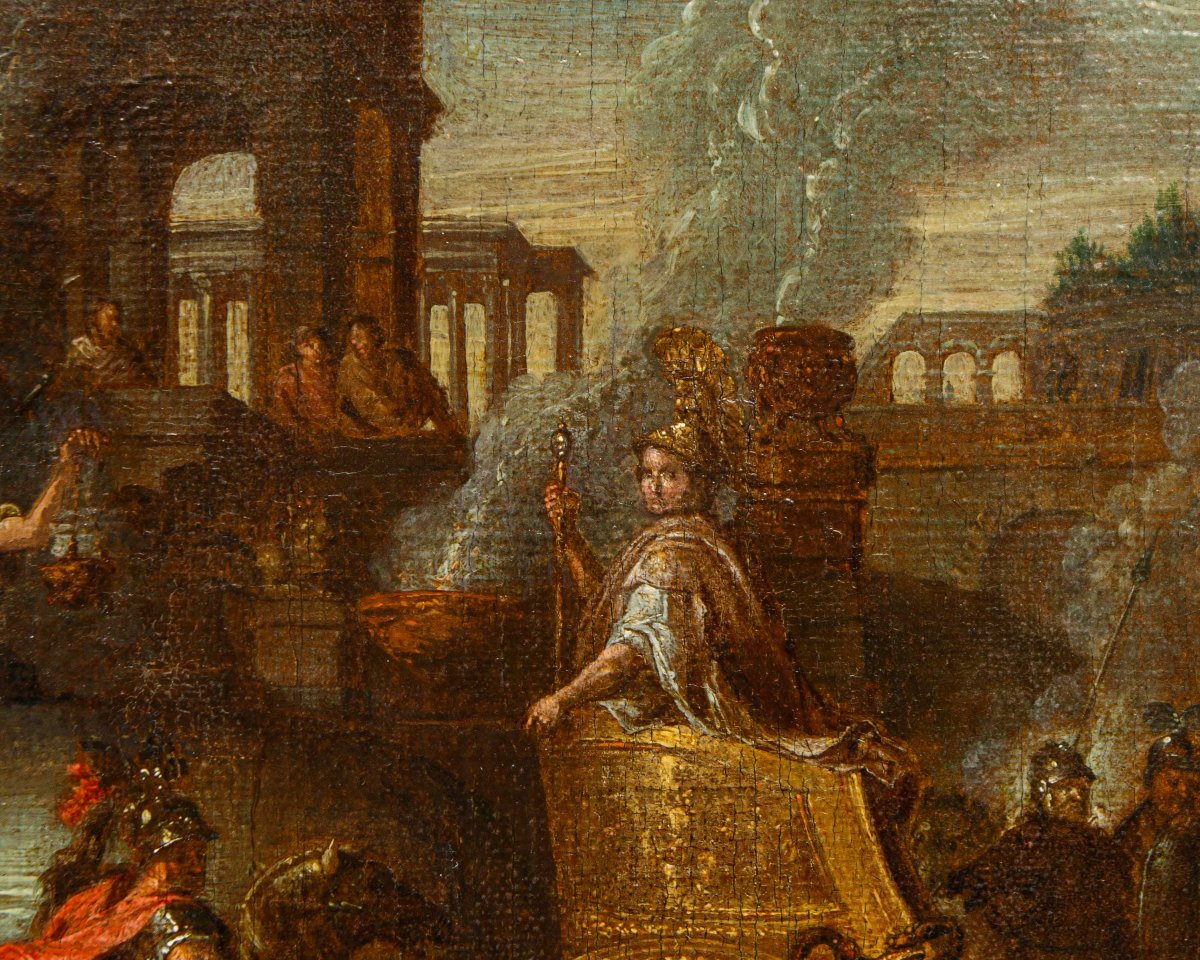 A Follower Of Charles Le Brun (paris, 1619–1690), The Entry Of Alexander The Great Into Babylon-photo-4