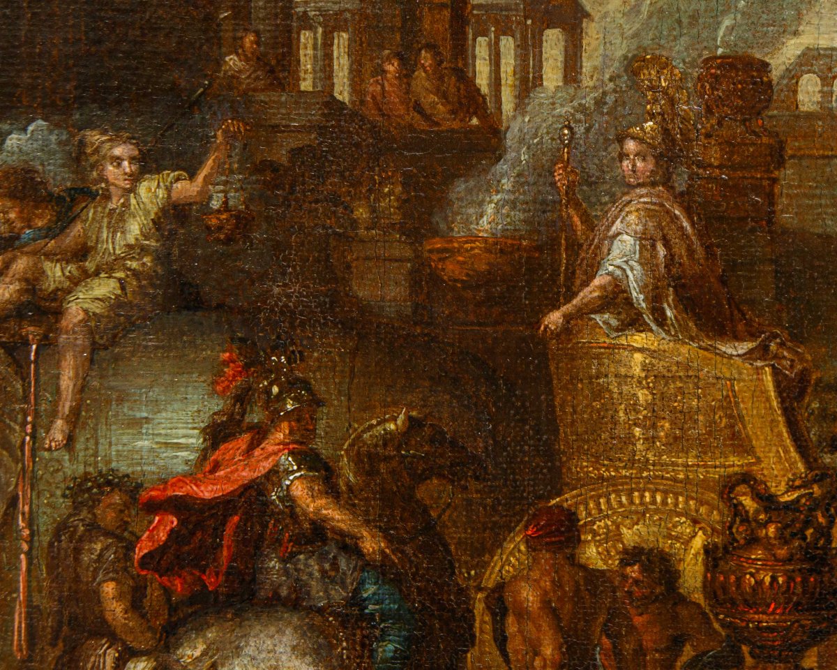 A Follower Of Charles Le Brun (paris, 1619–1690), The Entry Of Alexander The Great Into Babylon-photo-5