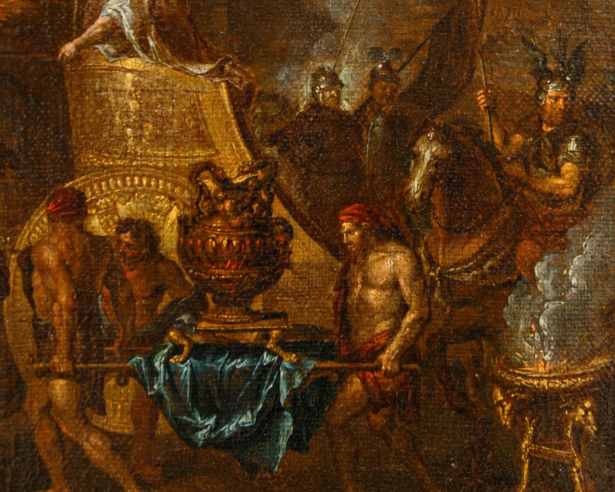 A Follower Of Charles Le Brun (paris, 1619–1690), The Entry Of Alexander The Great Into Babylon-photo-6