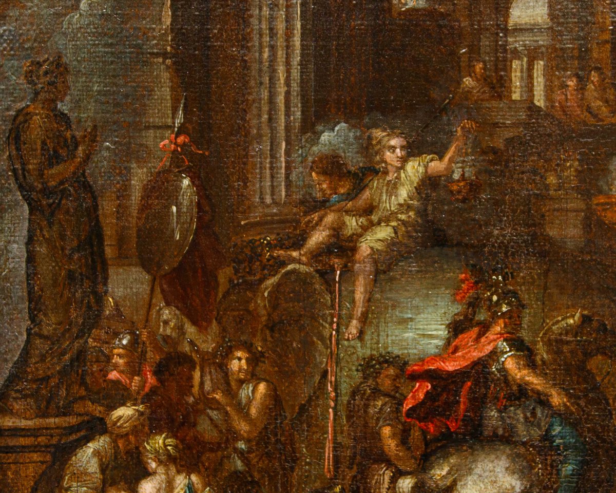A Follower Of Charles Le Brun (paris, 1619–1690), The Entry Of Alexander The Great Into Babylon-photo-7