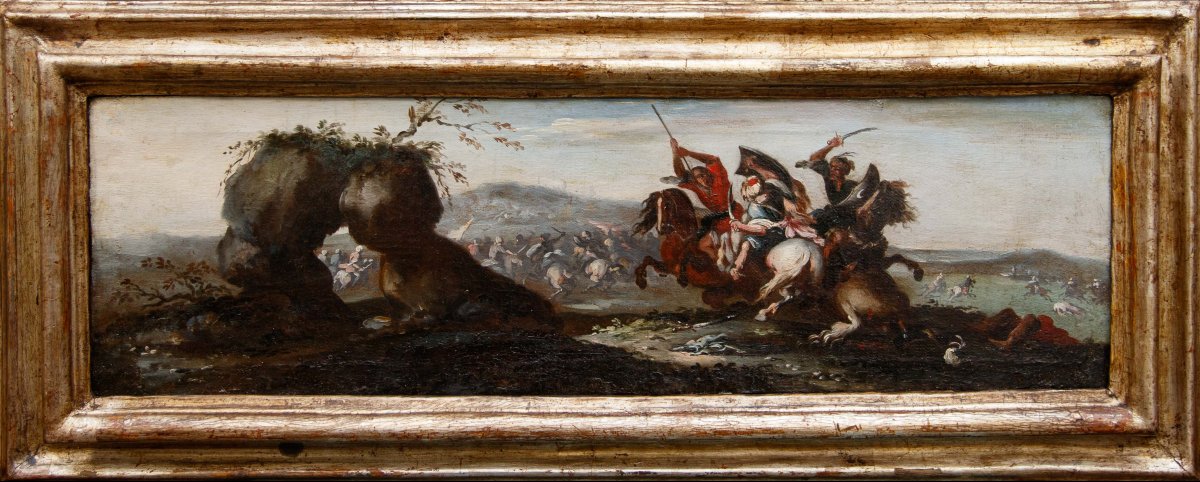 Jacques Courtois dit le Borgognone (Saint-Hyppolite, 1621 - Rome, 1676), Batailles avec les Tur-photo-2