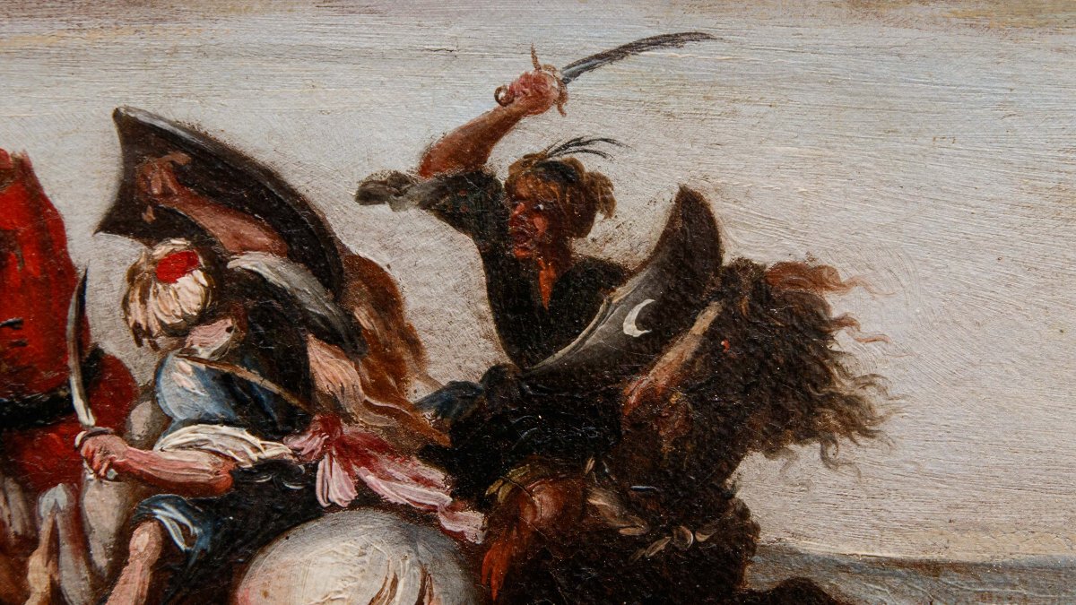 Jacques Courtois dit le Borgognone (Saint-Hyppolite, 1621 - Rome, 1676), Batailles avec les Tur-photo-4