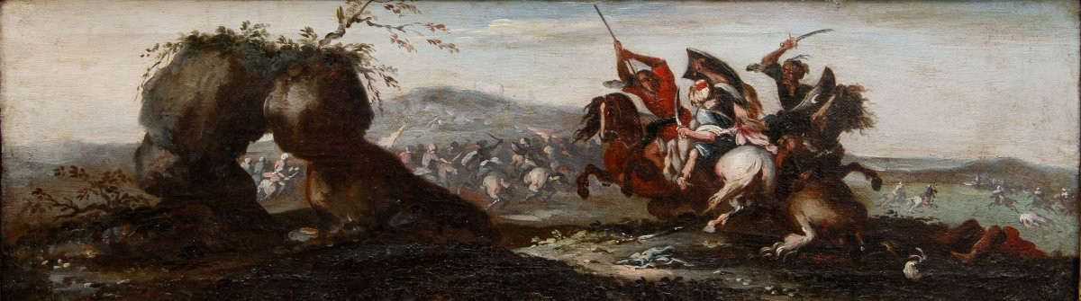Jacques Courtois dit le Borgognone (Saint-Hyppolite, 1621 - Rome, 1676), Batailles avec les Tur-photo-7