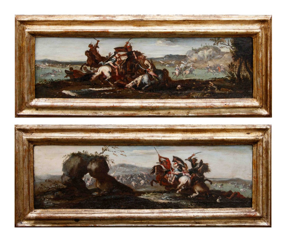 Jacques Courtois dit le Borgognone (Saint-Hyppolite, 1621 - Rome, 1676), Batailles avec les Tur