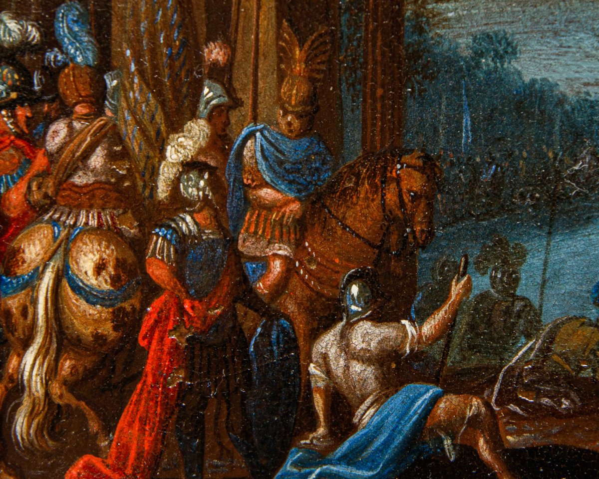 Follower Of Joos De Momper The Younger (antwerp, 1564 – 1635) Battle Of The River Idaspe-photo-4