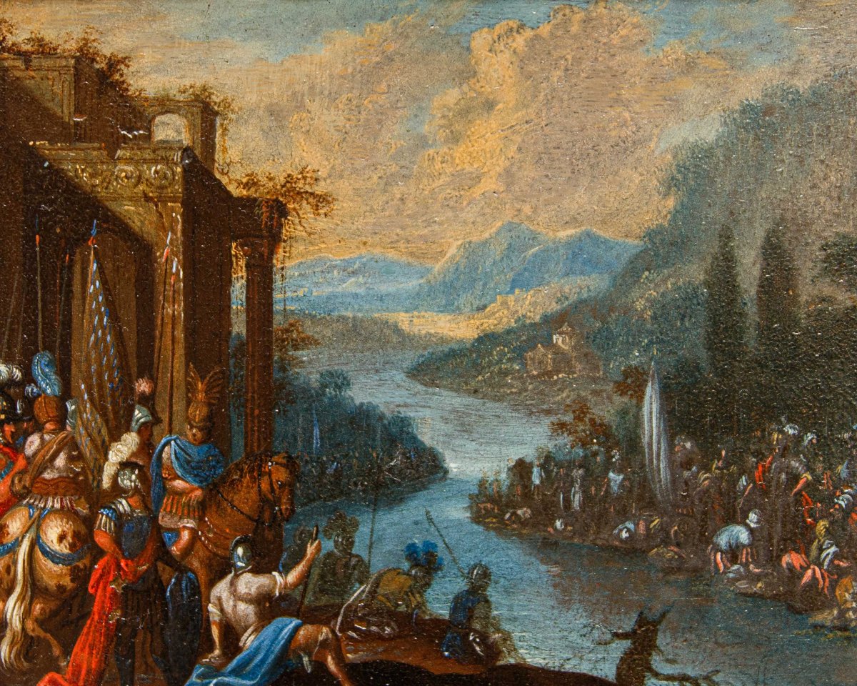 Follower Of Joos De Momper The Younger (antwerp, 1564 – 1635) Battle Of The River Idaspe-photo-1