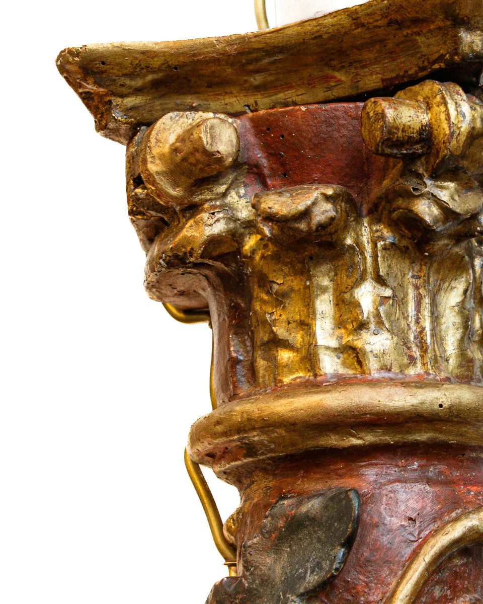 17th Century, Twisted Columns With Grapes And Leaves-photo-4