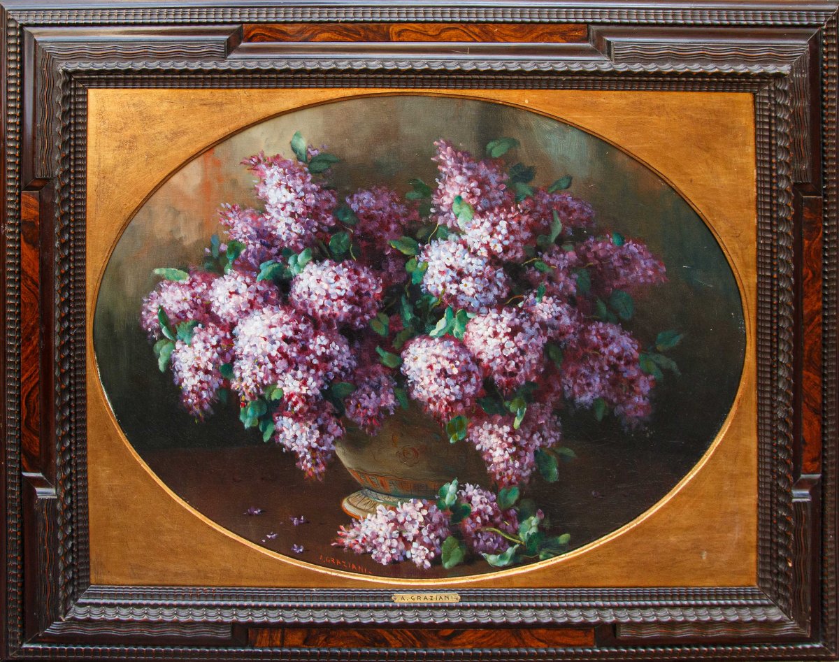 Alfio Paolo Graziani (roncoferraro (mn), 1900 – Gavirate (va), 1981), Vase Of Hydrangeas-photo-2