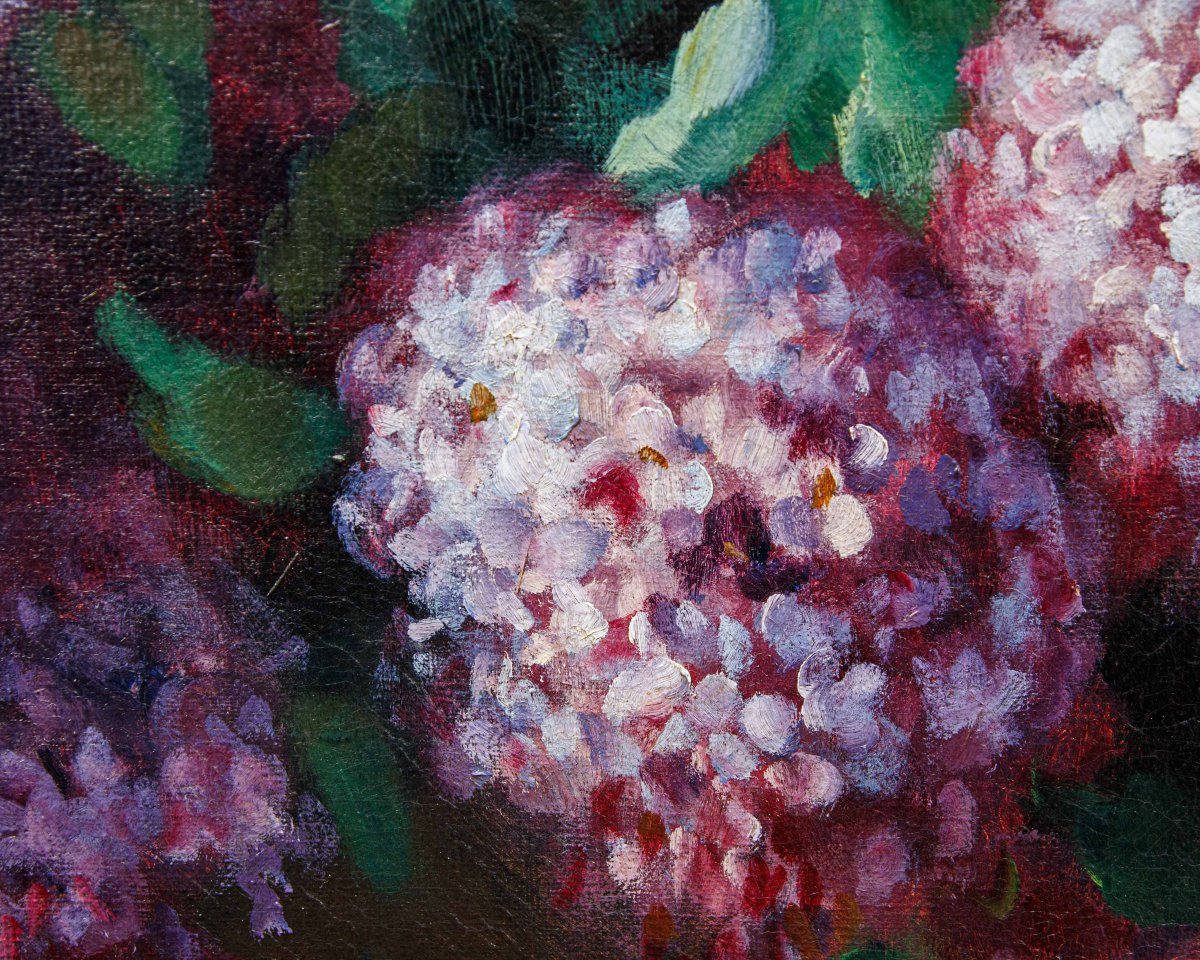 Alfio Paolo Graziani (roncoferraro (mn), 1900 – Gavirate (va), 1981), Vase Of Hydrangeas-photo-4