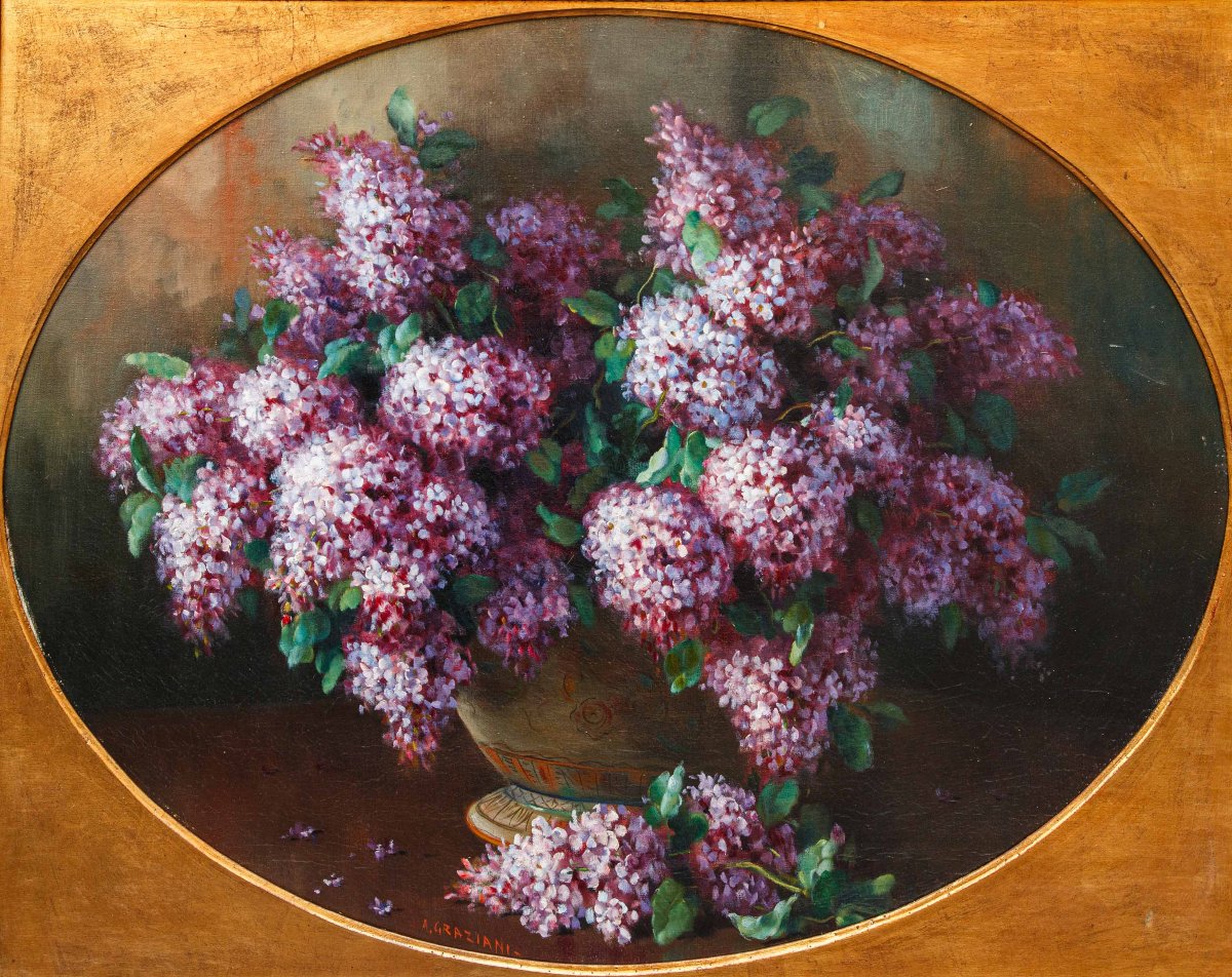 Alfio Paolo Graziani (roncoferraro (mn), 1900 – Gavirate (va), 1981), Vase Of Hydrangeas