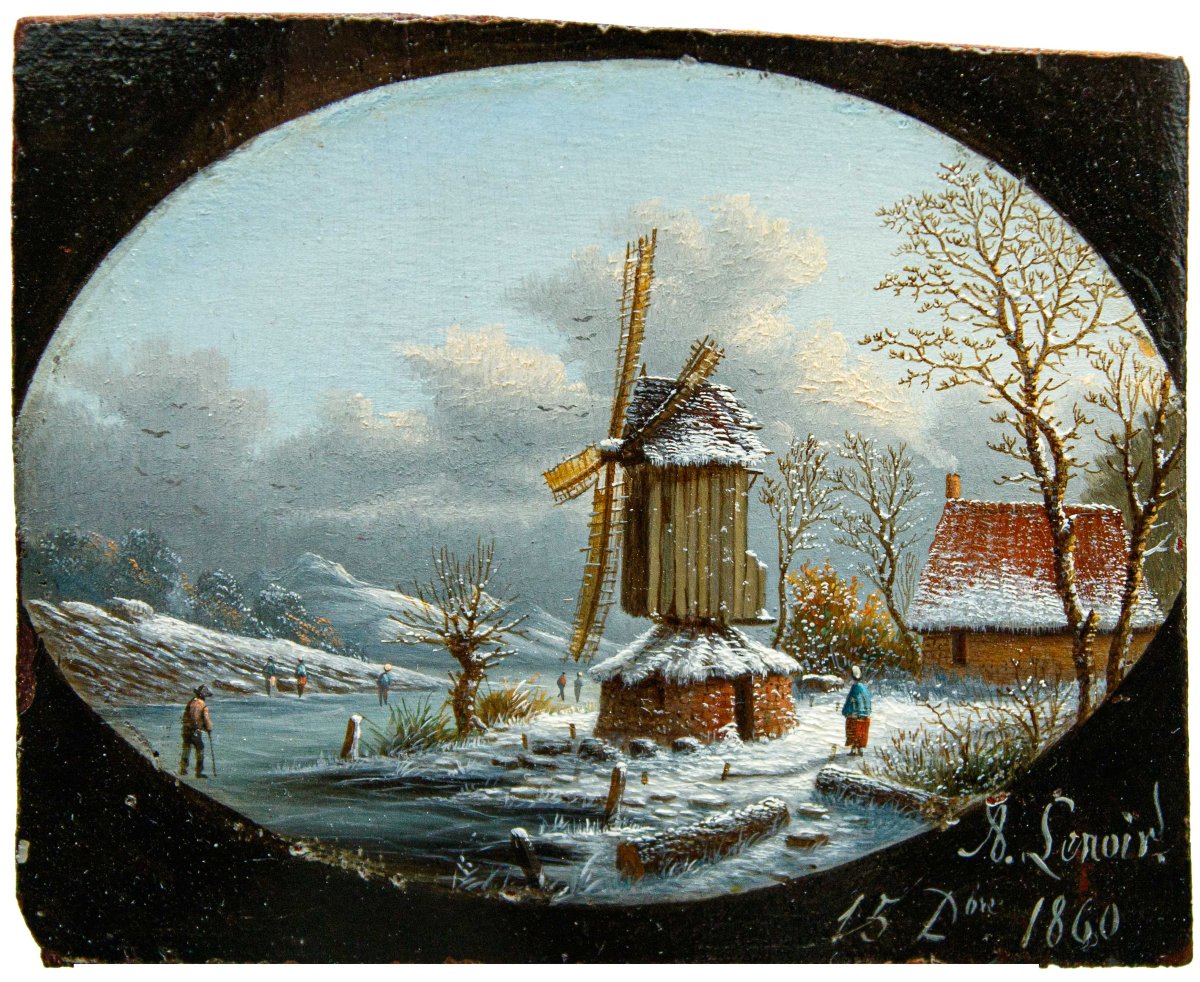 Alexandre-albert Lenoir (1801, Paris – 1891, Paris), Winter Landscapes-photo-3