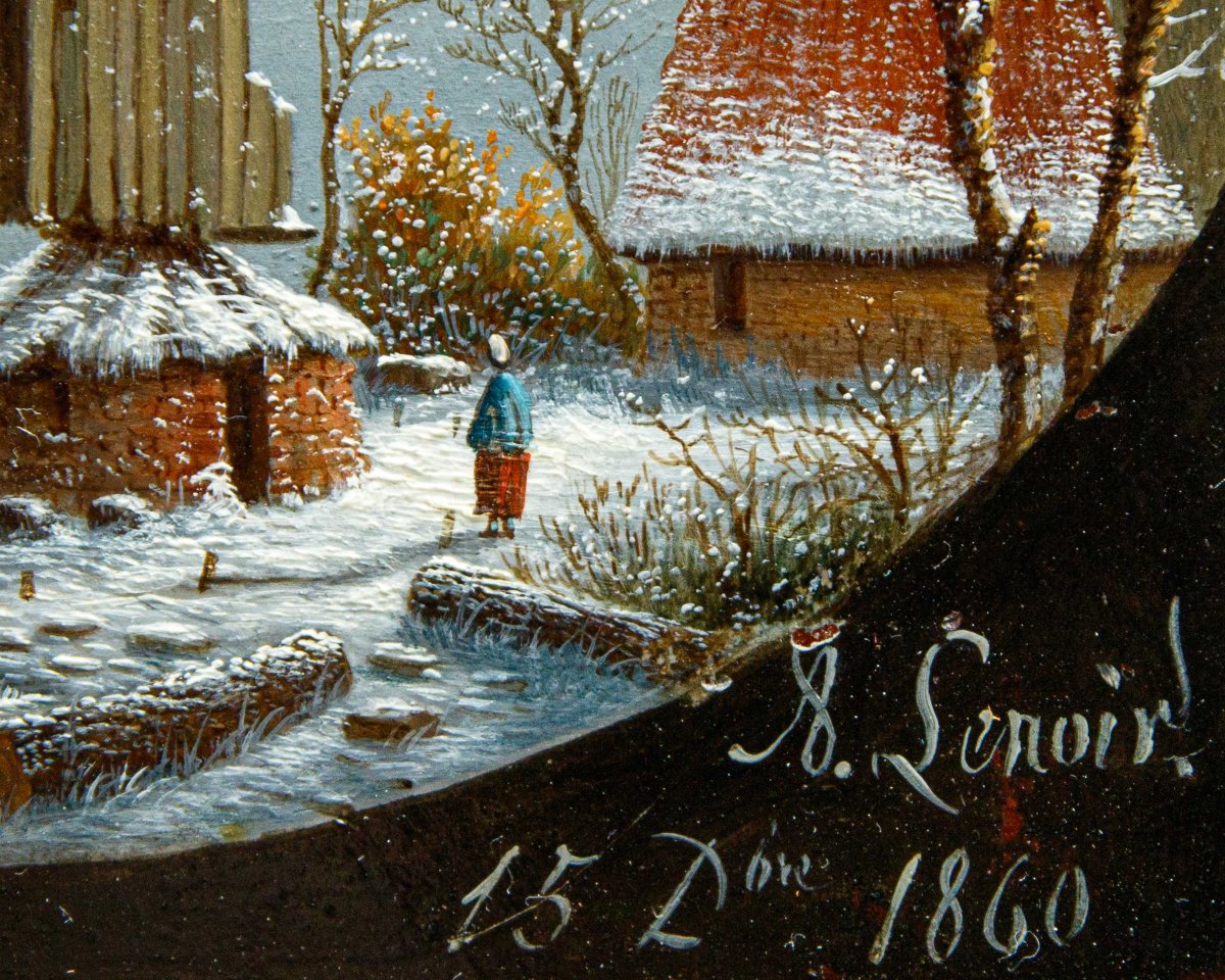 Alexandre-albert Lenoir (1801, Paris – 1891, Paris), Winter Landscapes-photo-3