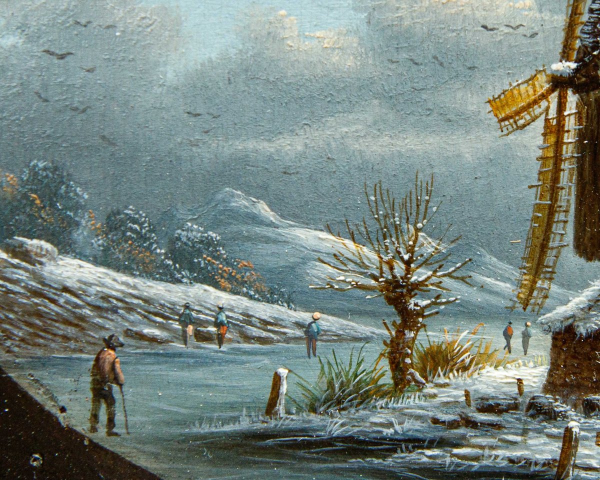 Alexandre-albert Lenoir (1801, Paris – 1891, Paris), Winter Landscapes-photo-5