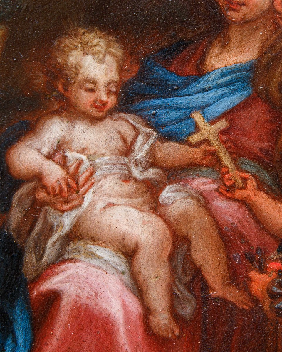 Niccolò Berrettoni (macerata Feltria, 1637 – Rome, 1682), Madonna And Child With Angels-photo-3