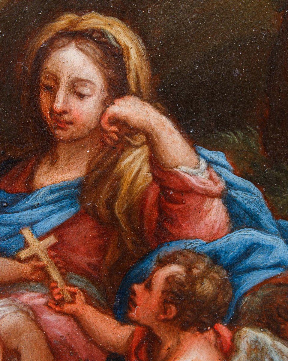 Niccolò Berrettoni (macerata Feltria, 1637 – Rome, 1682), Madonna And Child With Angels-photo-5