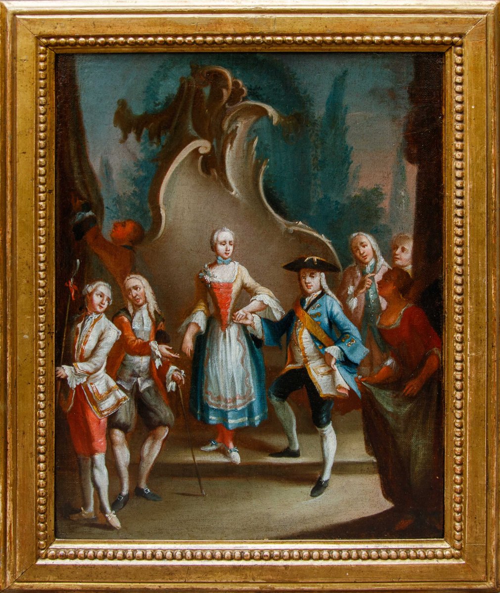 Antonio Zucchi (Venise, 1726 - 1795), Couple de scènes galantes-photo-3
