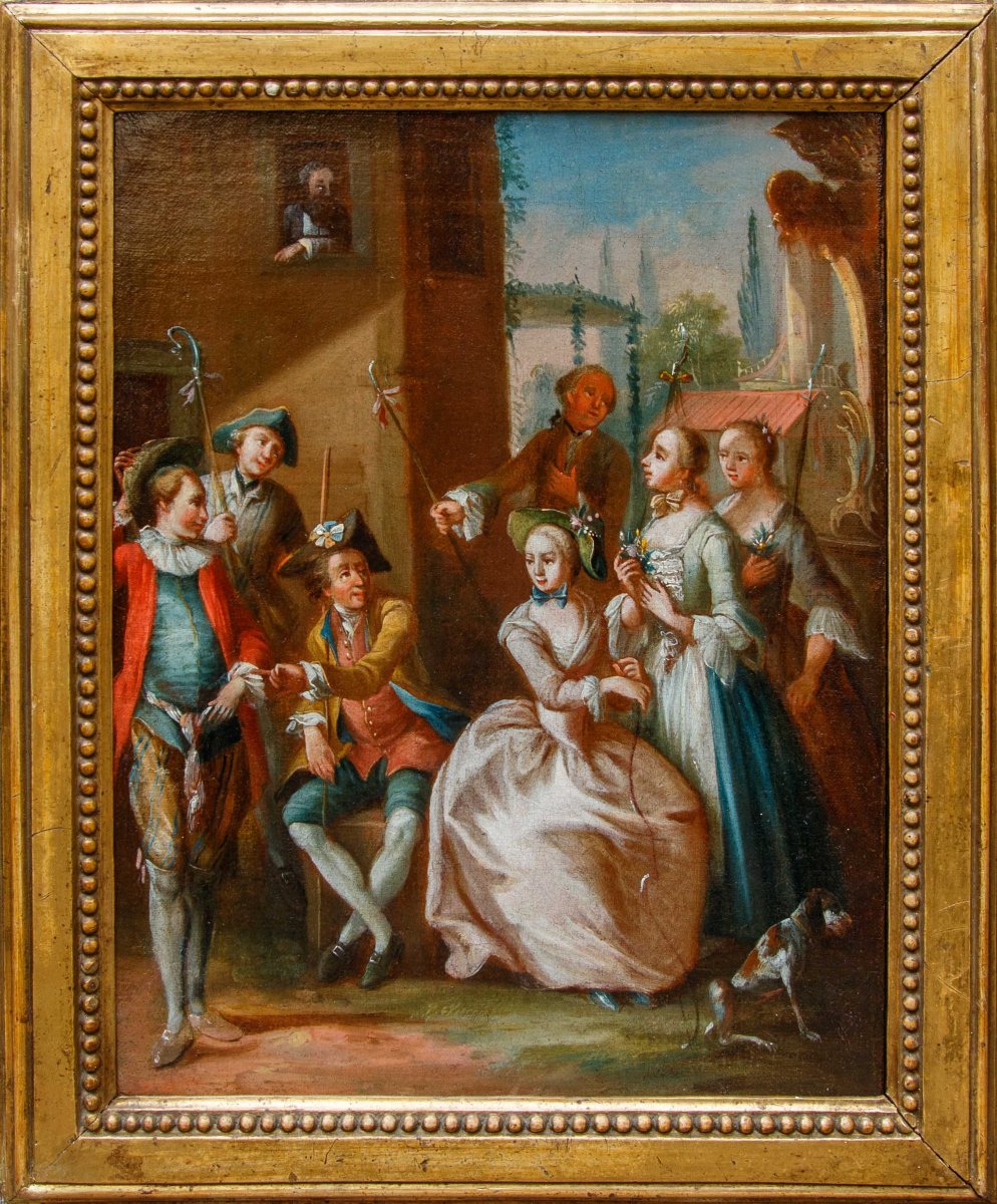 Antonio Zucchi (Venise, 1726 - 1795), Couple de scènes galantes-photo-4