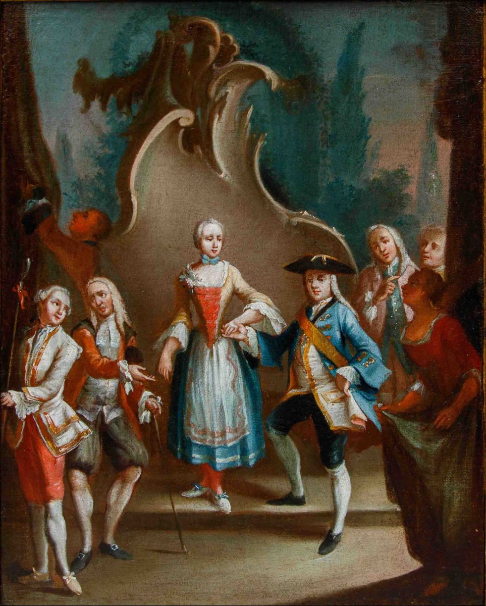 Antonio Zucchi (Venise, 1726 - 1795), Couple de scènes galantes-photo-1