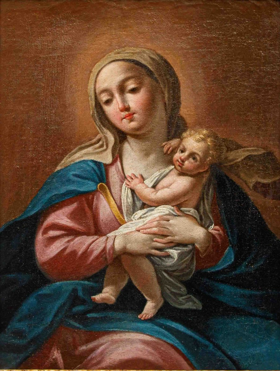 École émilienne, XVIIIe siècle, Vierge à l’enfant-photo-2