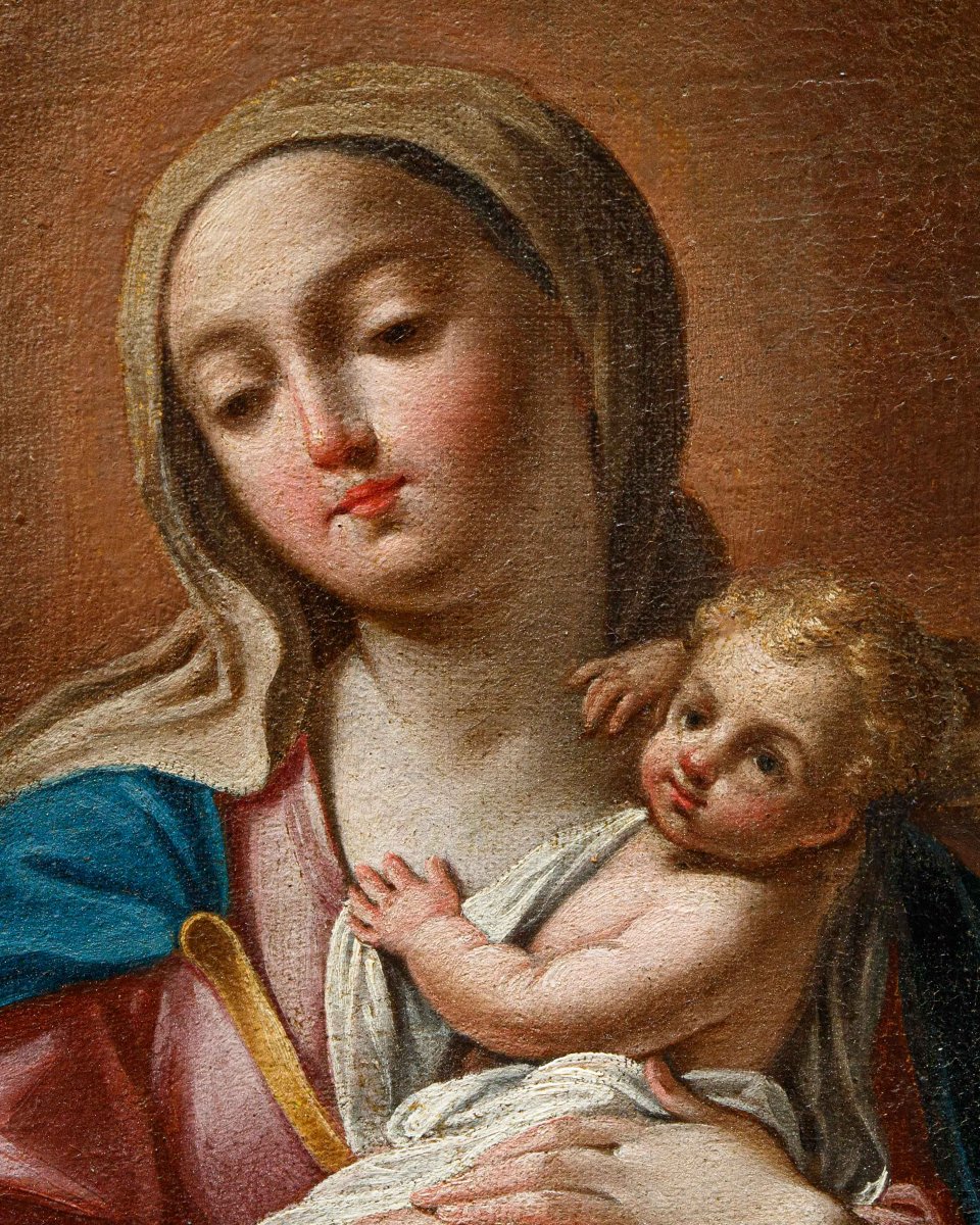 École émilienne, XVIIIe siècle, Vierge à l’enfant-photo-3