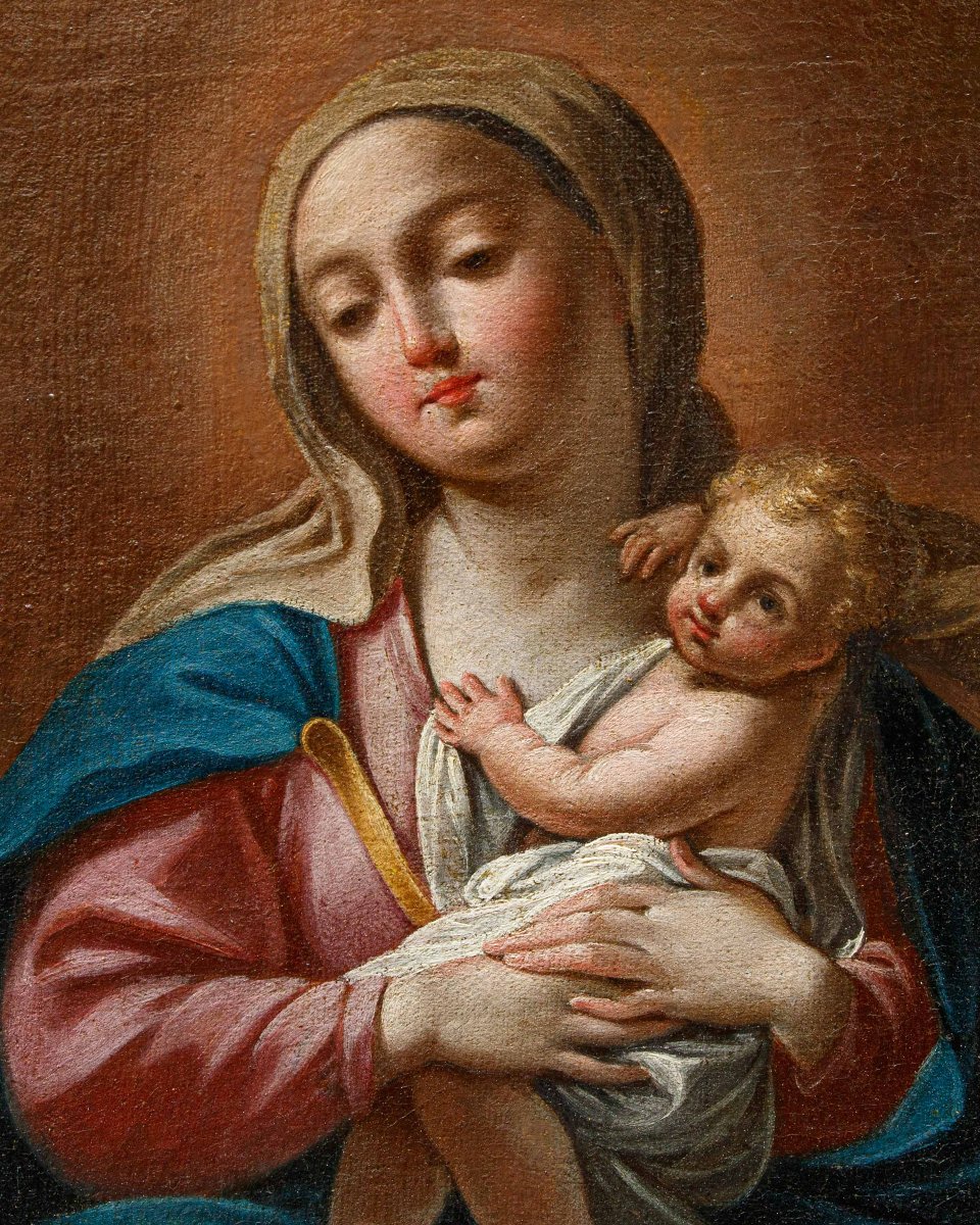 École émilienne, XVIIIe siècle, Vierge à l’enfant-photo-3