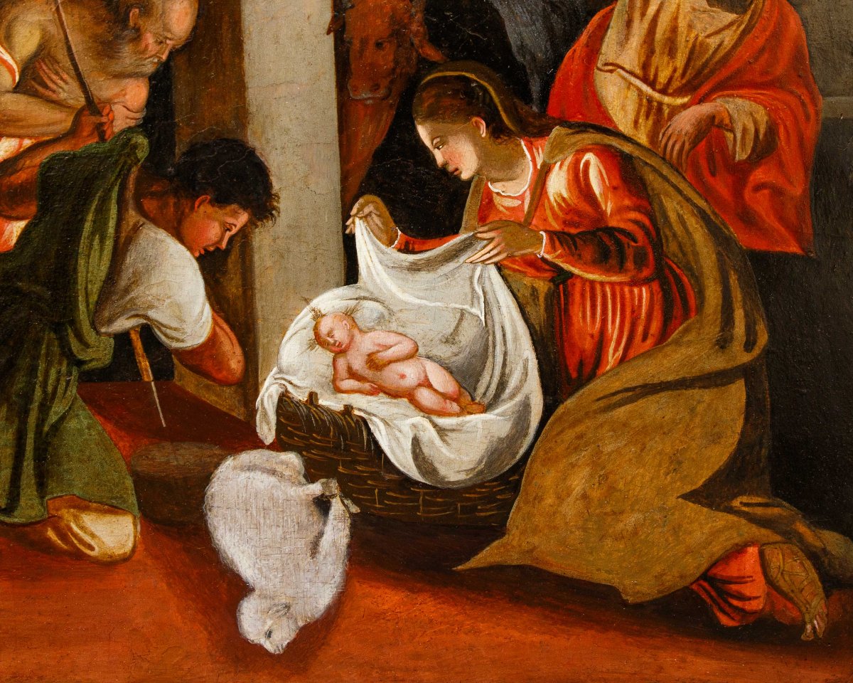 École vénito-crétoise du XVIIe siècle, Adoration des pasteurs-photo-4