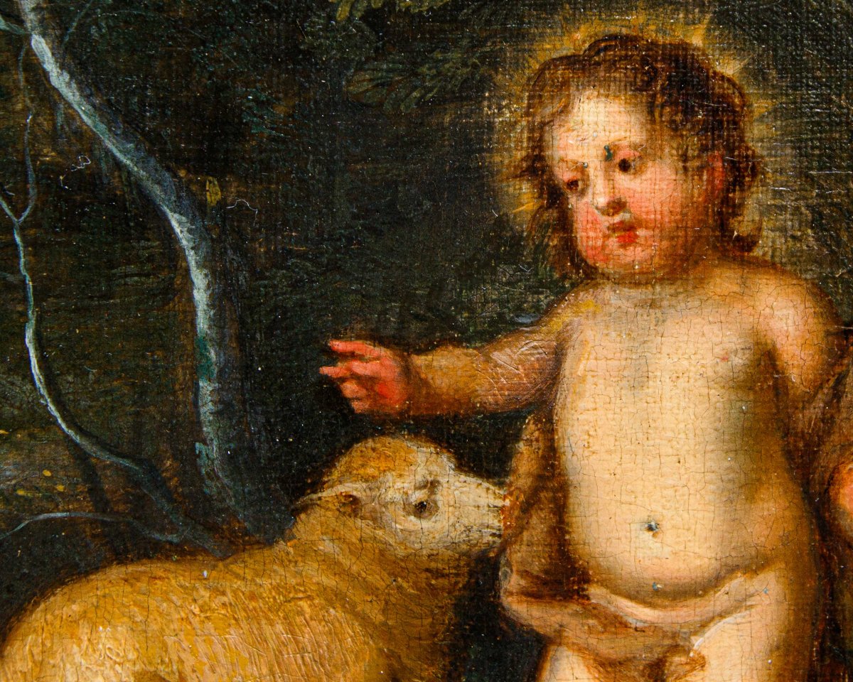 Pieter Van Avont (mechelen, 1600 – Deurne, 1652), Landscape With Saint John The Baptist And The Lamb-photo-2